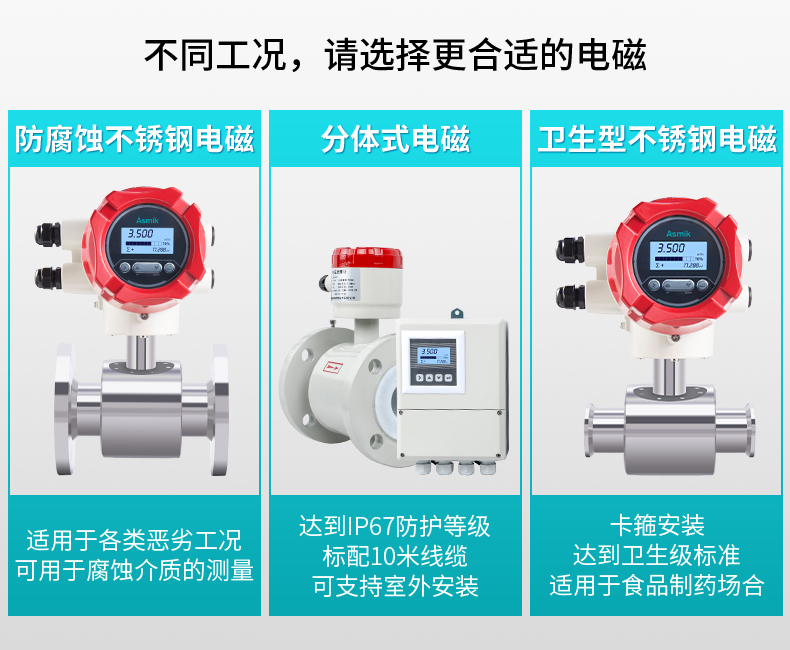 米科LDG-MIK电磁流量计不同工况的选择