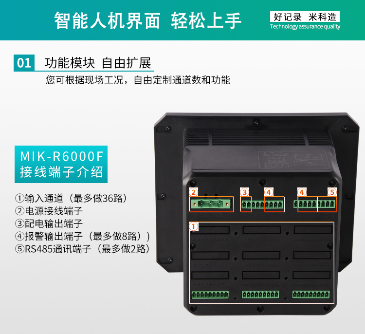 米科MIK-R6000F无纸记录仪功能模块自由扩展